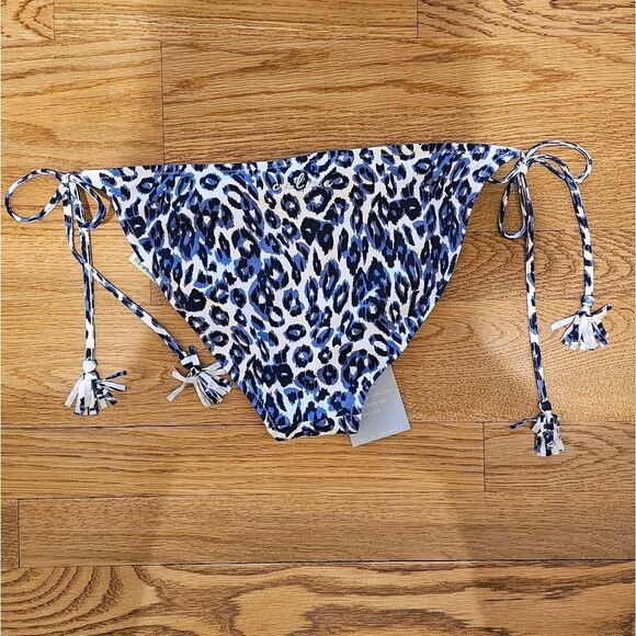 NWOT Johnny Was Calme Blue Tiger String Bikini Bottom Sz XL - Picture 3 of 3